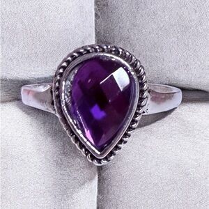 🔥2/$24 or 3/$30🔥 Purple Teardrop Silver Ring